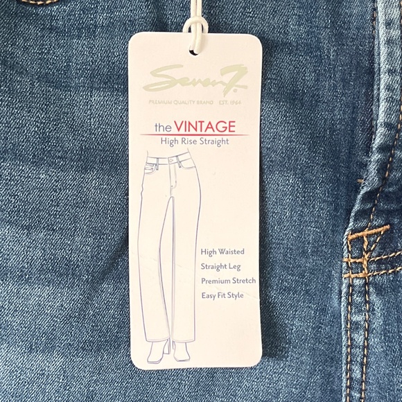 Seven7 Jeans ‘the VINTAGE-High Rise Straight’ Jean - Picture 3 of 5